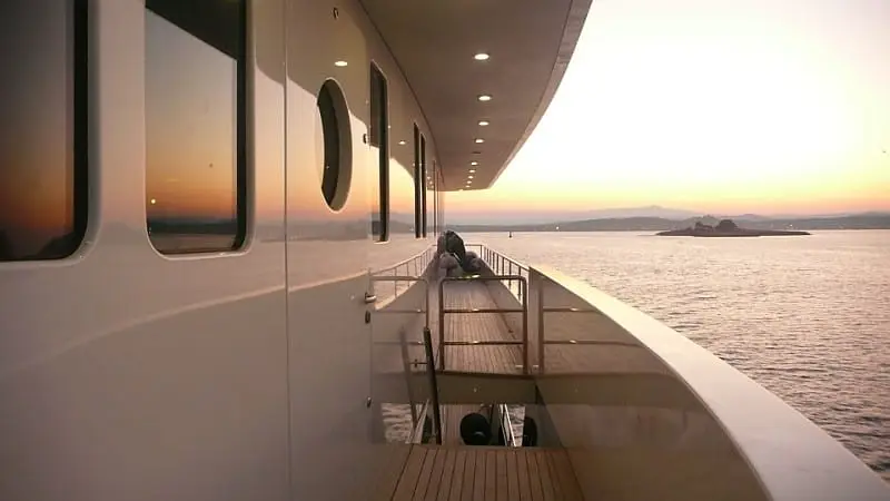 mega yacht deck