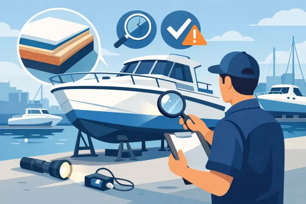 FRP Boat Hull Inspection: What Matters Most