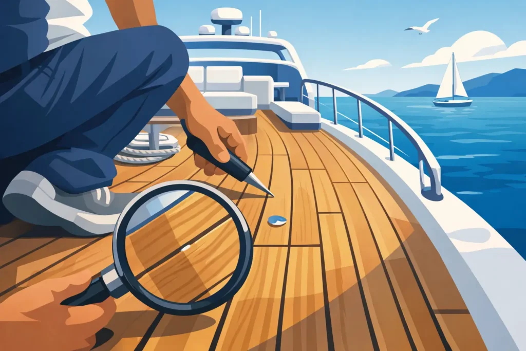 How to Inspect Teak Yacht Decks